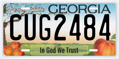 GA license plate CUG2484