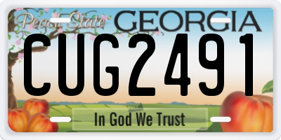 GA license plate CUG2491