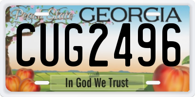 GA license plate CUG2496