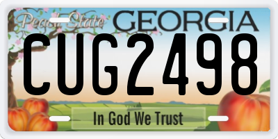 GA license plate CUG2498