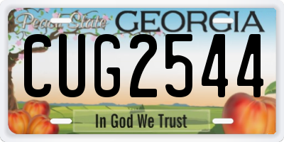 GA license plate CUG2544