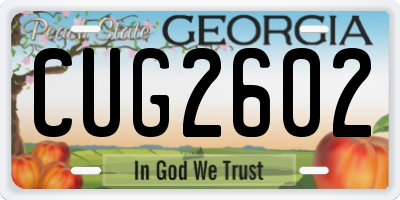 GA license plate CUG2602