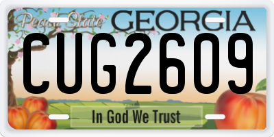GA license plate CUG2609