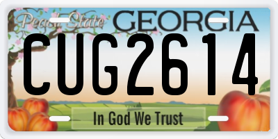 GA license plate CUG2614