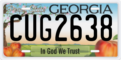 GA license plate CUG2638