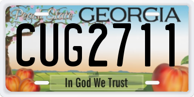 GA license plate CUG2711