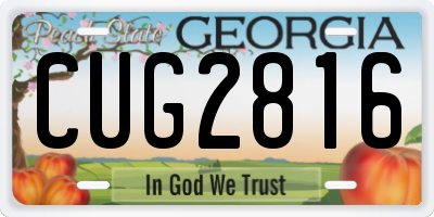 GA license plate CUG2816