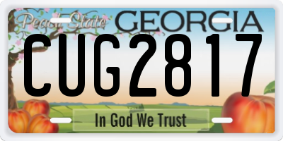GA license plate CUG2817