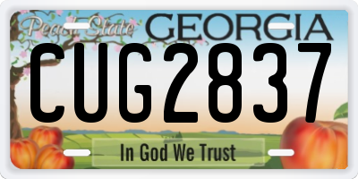 GA license plate CUG2837