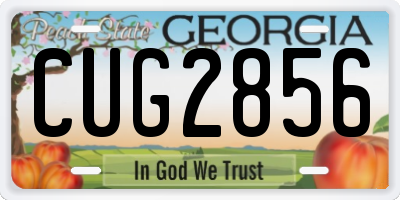 GA license plate CUG2856