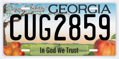 GA license plate CUG2859