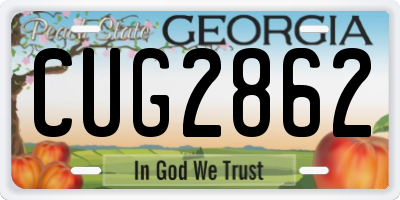 GA license plate CUG2862