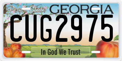 GA license plate CUG2975
