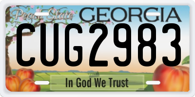 GA license plate CUG2983