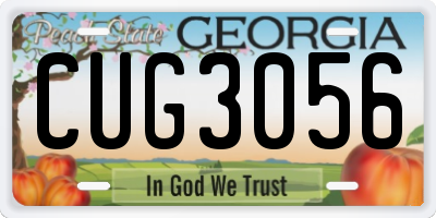 GA license plate CUG3056