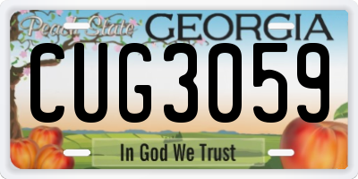 GA license plate CUG3059