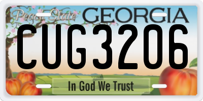 GA license plate CUG3206