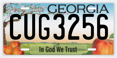 GA license plate CUG3256