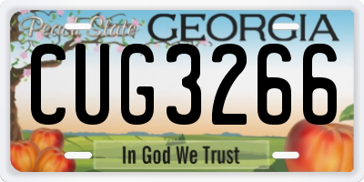 GA license plate CUG3266