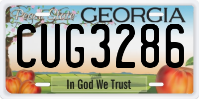 GA license plate CUG3286