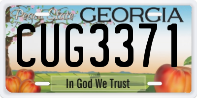 GA license plate CUG3371