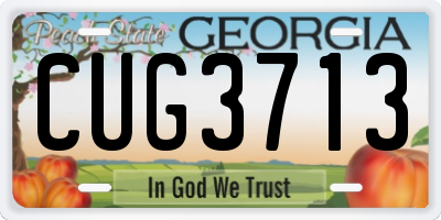 GA license plate CUG3713