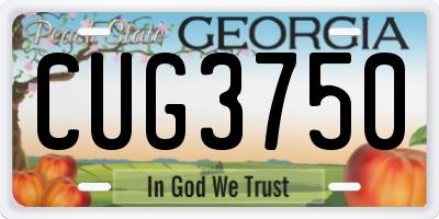 GA license plate CUG3750