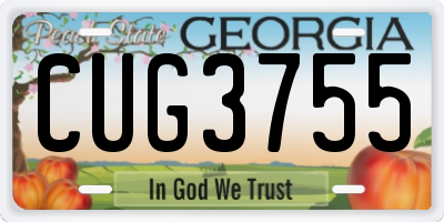 GA license plate CUG3755