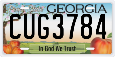 GA license plate CUG3784