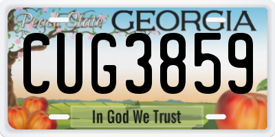 GA license plate CUG3859