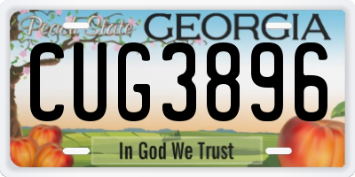 GA license plate CUG3896