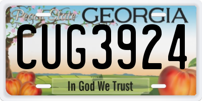 GA license plate CUG3924