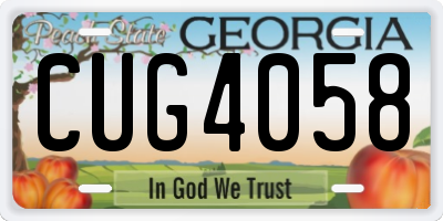 GA license plate CUG4058