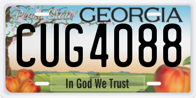GA license plate CUG4088