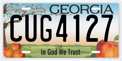 GA license plate CUG4127