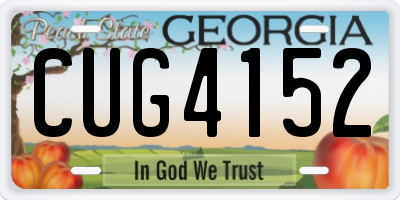 GA license plate CUG4152