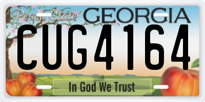 GA license plate CUG4164
