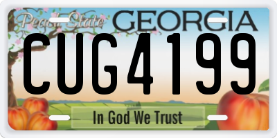 GA license plate CUG4199