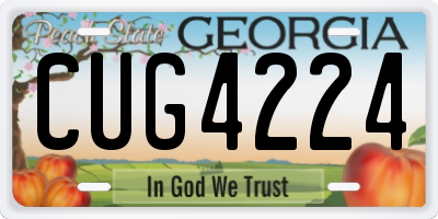 GA license plate CUG4224