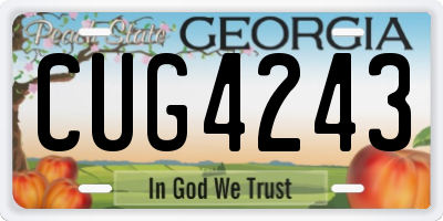 GA license plate CUG4243