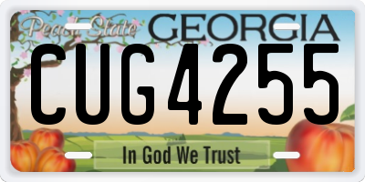 GA license plate CUG4255