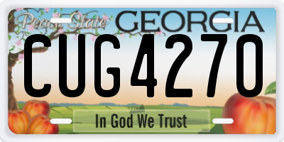 GA license plate CUG4270