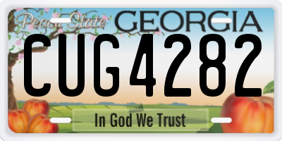 GA license plate CUG4282