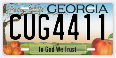 GA license plate CUG4411