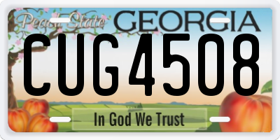 GA license plate CUG4508