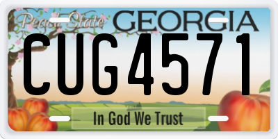 GA license plate CUG4571