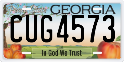 GA license plate CUG4573