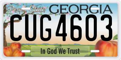 GA license plate CUG4603