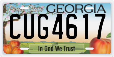 GA license plate CUG4617