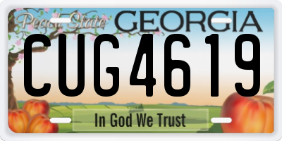 GA license plate CUG4619